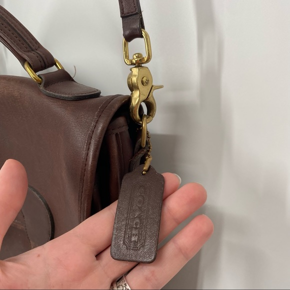 Coach Vintage Brown Leather Willis Station Crossbody Bag 5130 - Picture 3 of 10